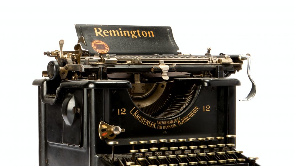 Old typewriter. Photo.